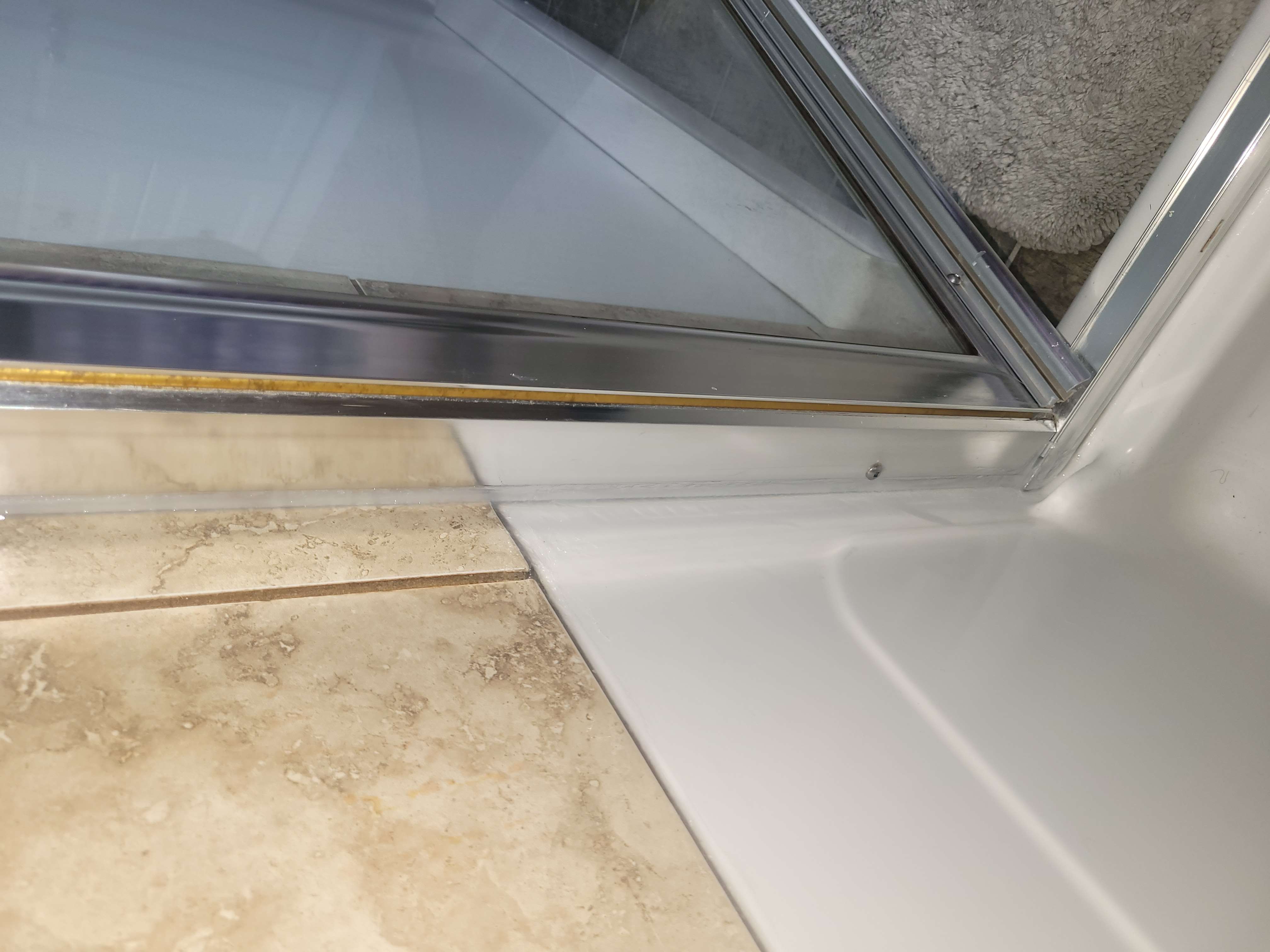 After: new sanitary silicone bead