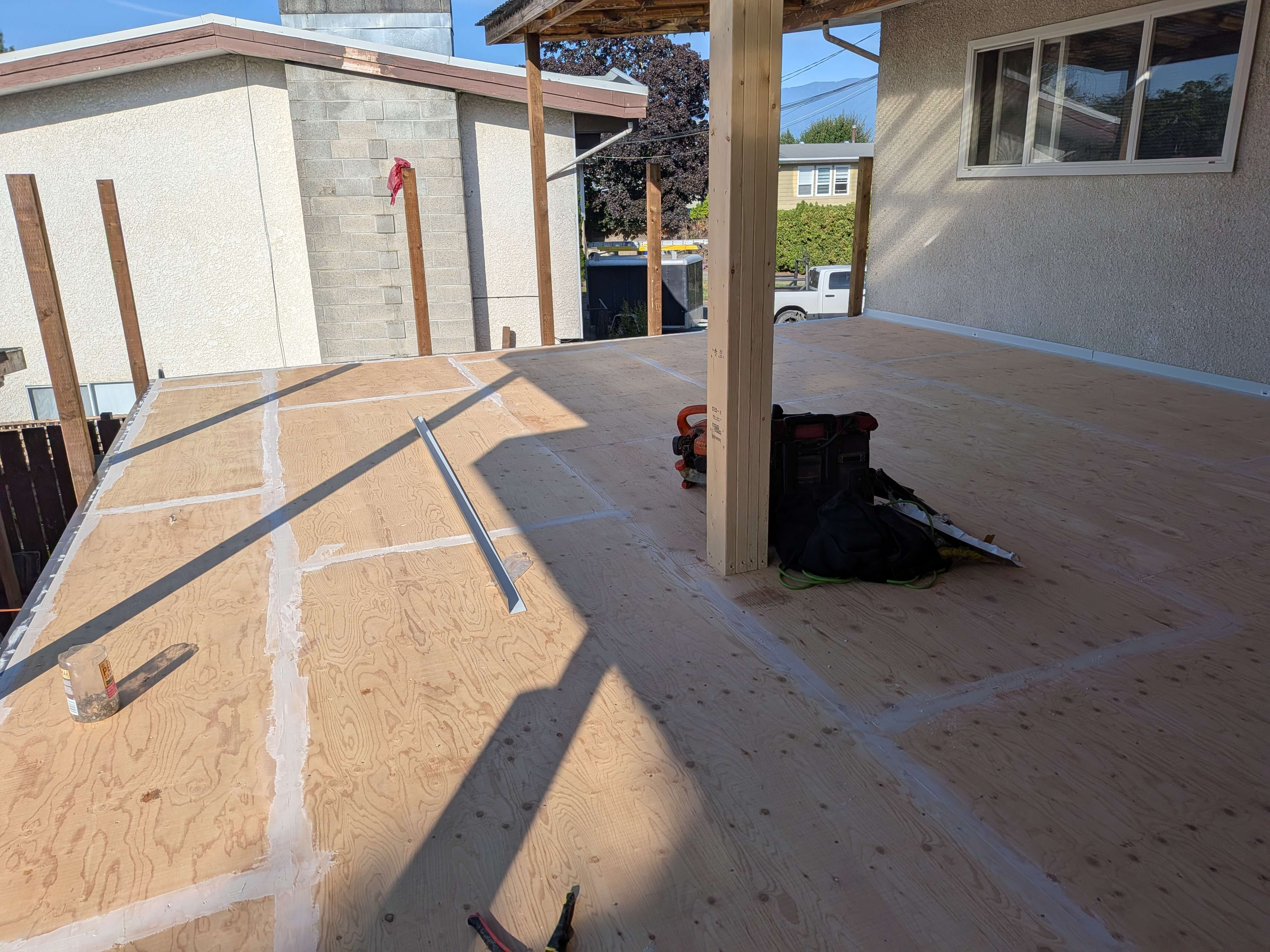 New plywood ready for vinyl