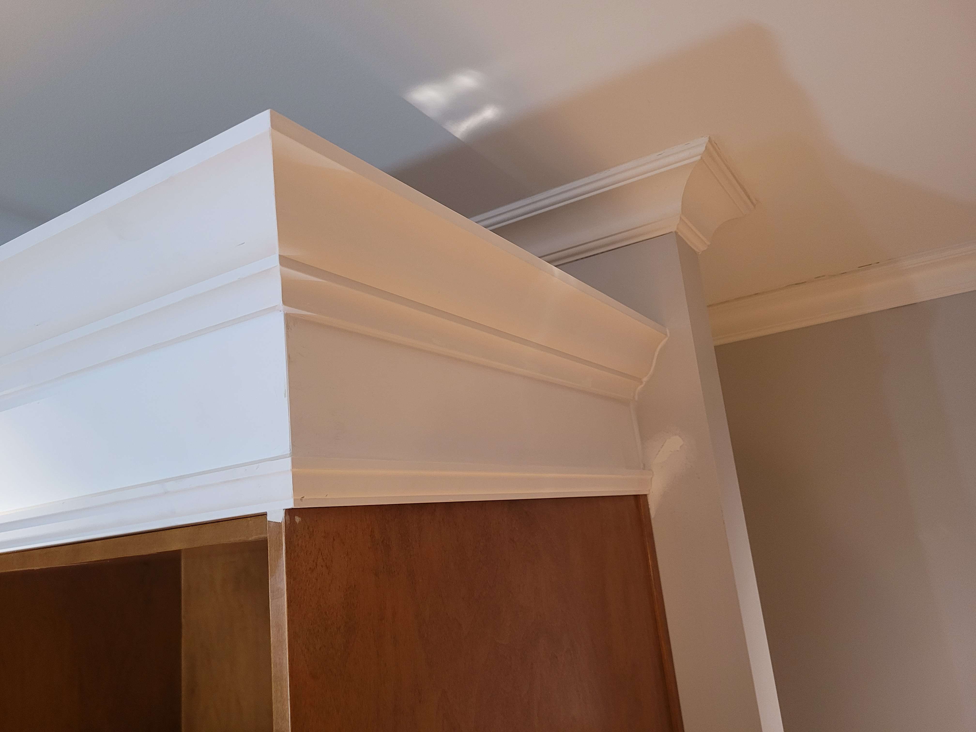 New crown on kitchen cabinet 4